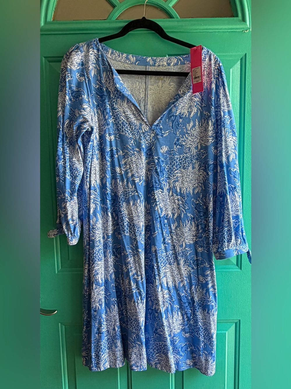 NWT Lilly Pulitzer Cath 3/4 Sleeve Dress - Croc and Lock It - Large